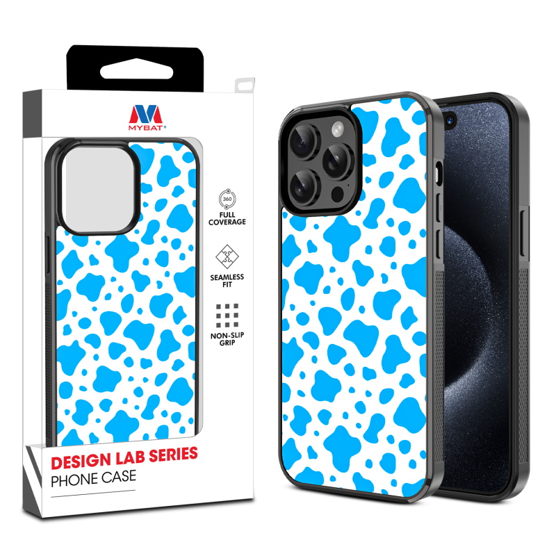 MyBat Design Lab Series Case for Apple iPhone 14 Pro (6.1) - Blue Cow Print