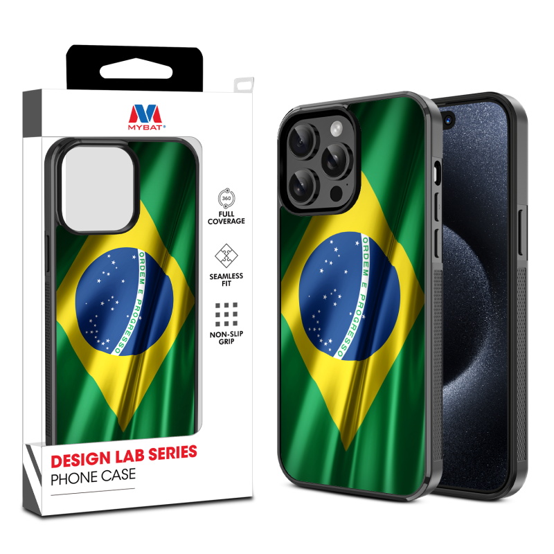 MyBat Design Lab Series Case for Apple iPhone 14 Pro (6.1) - Brazilian Flag