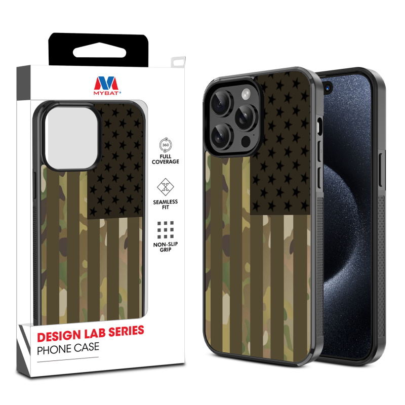 MyBat Design Lab Series Case for Apple iPhone 14 Pro (6.1) - Military Camouflage American Flag