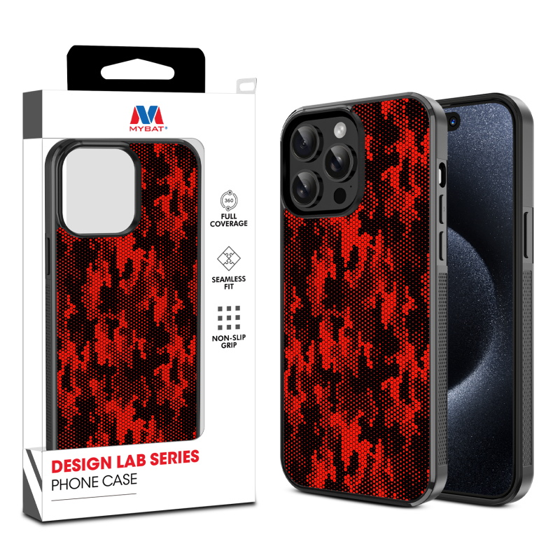 MyBat Design Lab Series Case for Apple iPhone 14 Pro (6.1) - Red Digital Camouflage