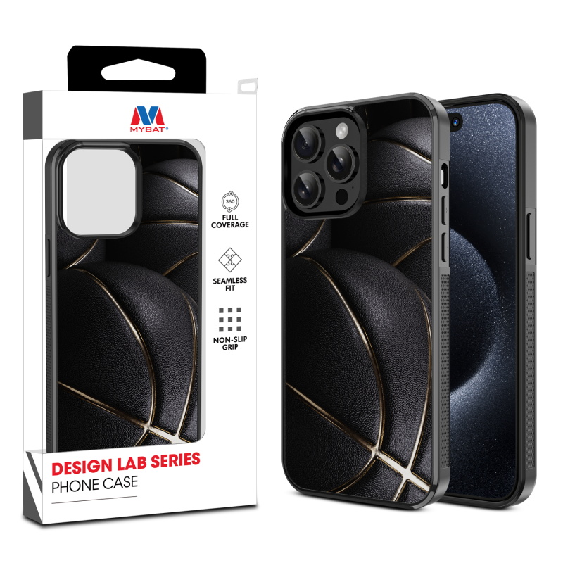 MyBat Design Lab Series Case for Apple iPhone 14 Pro (6.1) - Black Basketballs