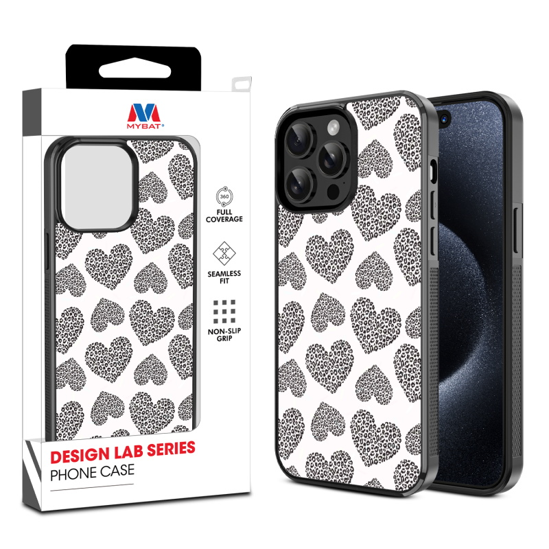MyBat Design Lab Series Case for Apple iPhone 14 Pro (6.1) - Leopard Print Hearts