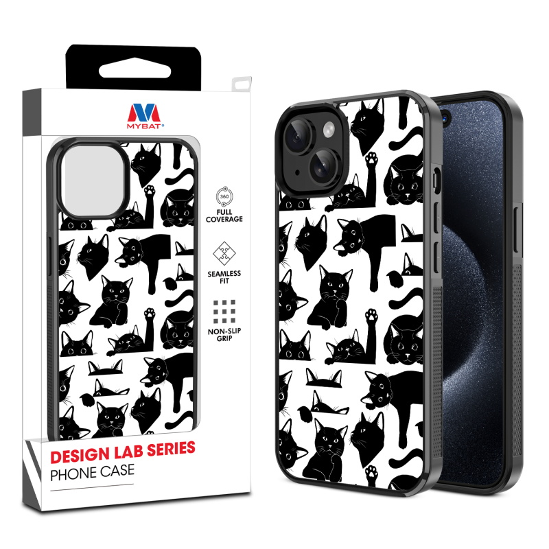 MyBat Design Lab Series Case for Apple iPhone 15 (6.1) - Black Cats