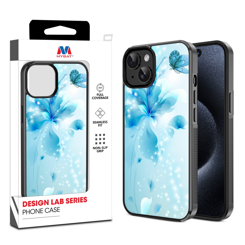MyBat Design Lab Series Case for Apple iPhone 15 (6.1) - Butterfly - Flowers