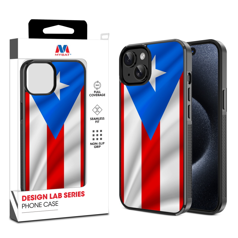 MyBat Design Lab Series Case for Apple iPhone 15 (6.1) - Puerto Rican Flag