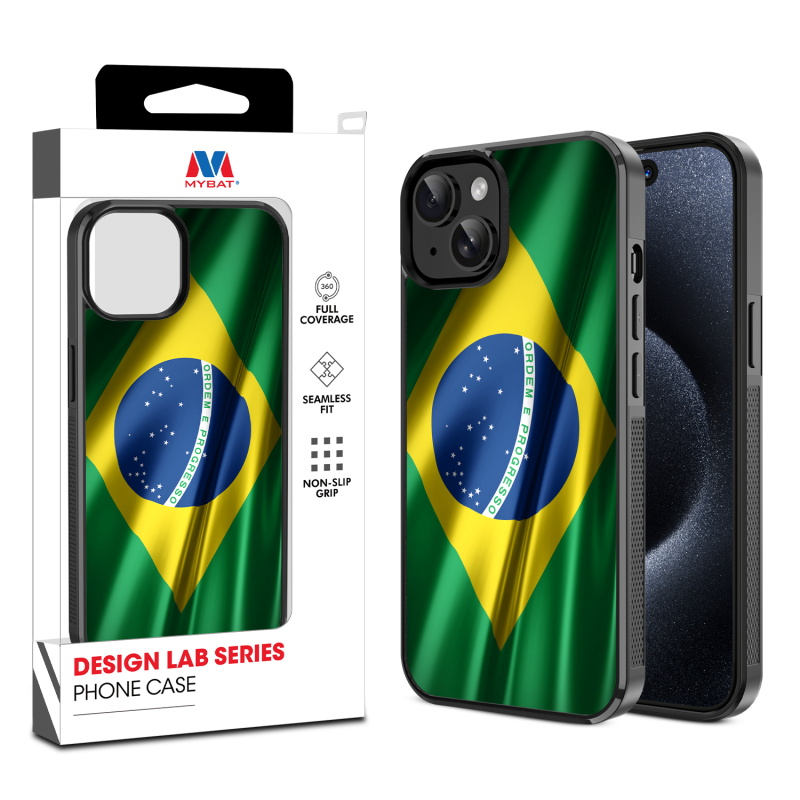 MyBat Design Lab Series Case for Apple iPhone 15 (6.1) - Brazilian Flag