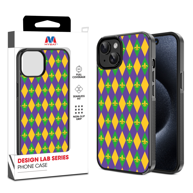 MyBat Design Lab Series Case for Apple iPhone 15 (6.1) - Mardi Gras