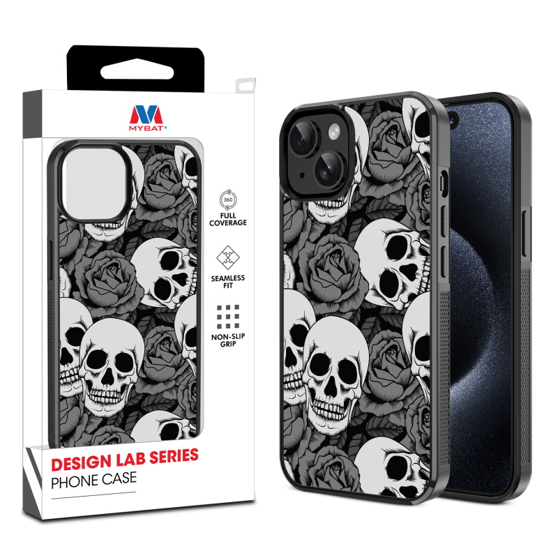 MyBat Design Lab Series Case for Apple iPhone 15 (6.1) - Skull Garden