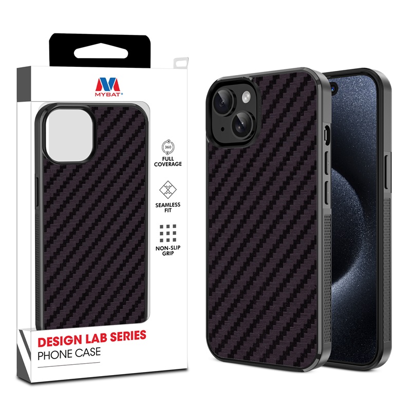 MyBat Design Lab Series Case for Apple iPhone 15 (6.1) - Carbon Fiber