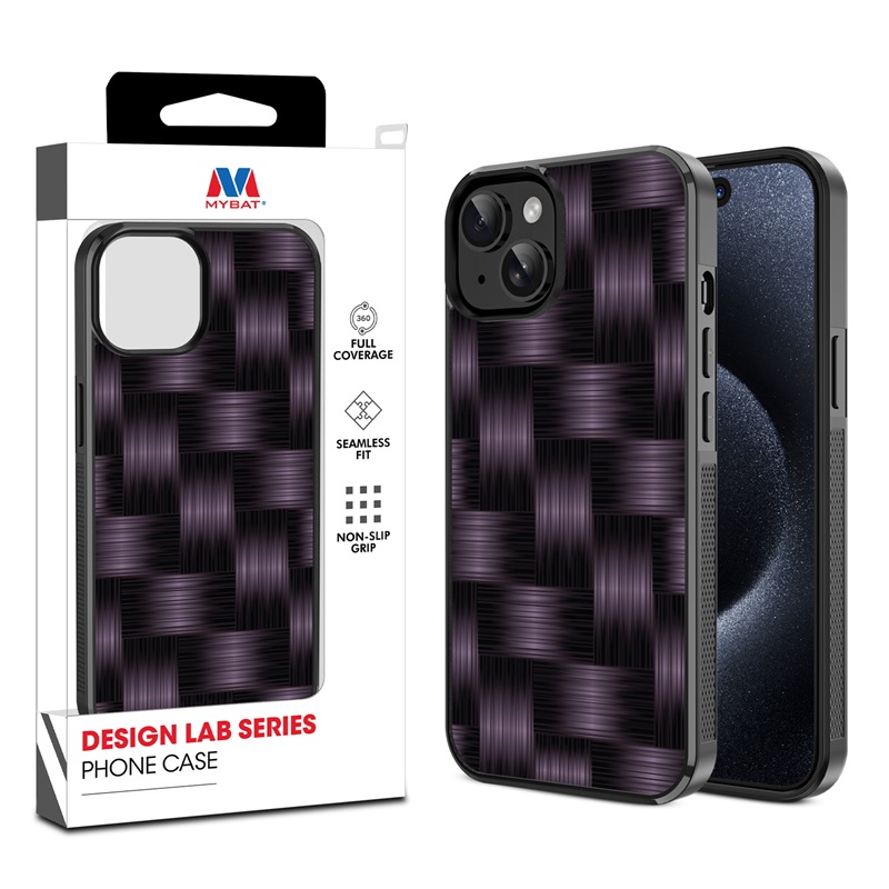 MyBat Design Lab Series Case for Apple iPhone 15 (6.1) - Woven Carbon Fiber