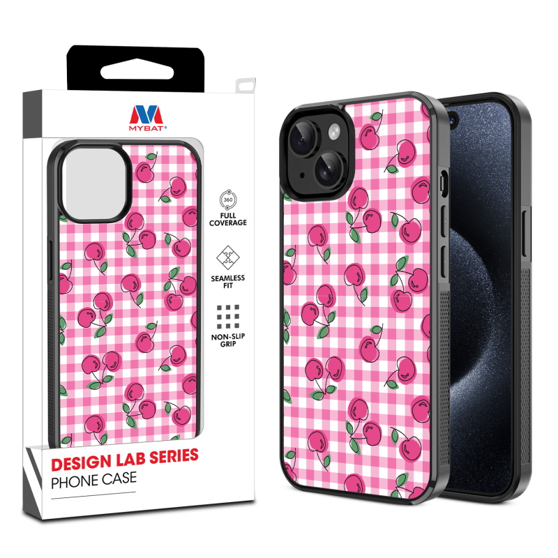 MyBat Design Lab Series Case for Apple iPhone 15 (6.1) - Pink Cherries