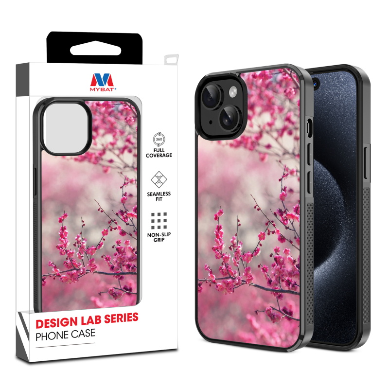 MyBat Design Lab Series Case for Apple iPhone 15 (6.1) - Sakura Blooms