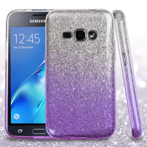 Purple Gradient Glitter Hybrid Case for Samsung S120 (Galaxy Luna ...