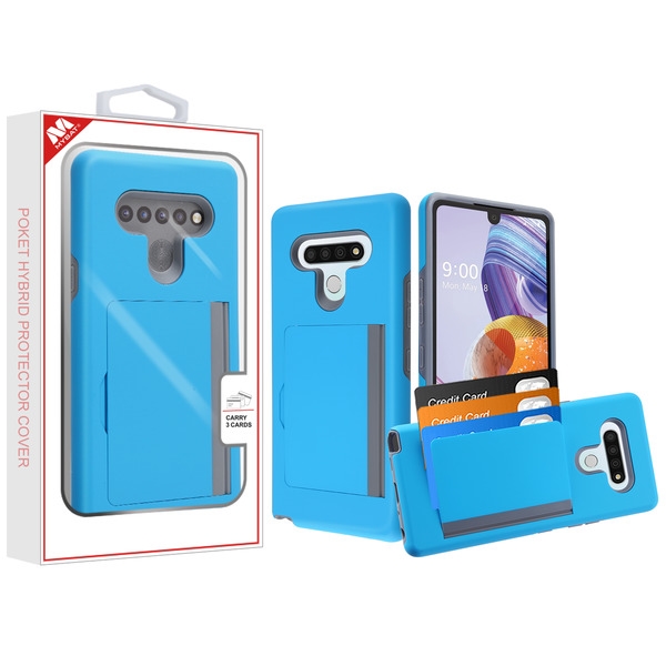 MyBat Poket Hybrid Case (with Back Film) for LG Stylo 6 - Blue Gray for