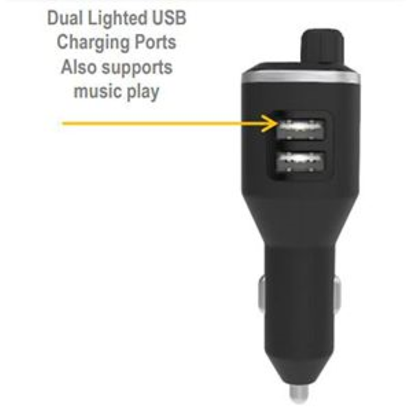 Scosche Universal Bluetooth Digital FM Transmitter w Dual USB Ports - Black