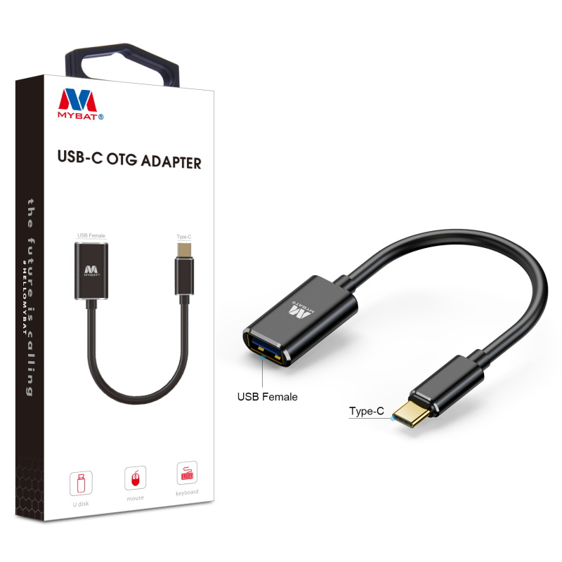 MyBat USB-C OTG Adapter(USB-C Male to USB Female Adapter) - Black for Apple  iPhone 15 Pro Max (6.7) Apple iPhone 15 Plus (6.7) Apple iPhone 15 Pro (6.1)