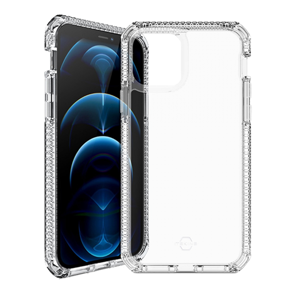 Itskins - Supreme Clear Case for Apple iPhone 13 Pro Max / 12 Pro Max - Light Blue and Transparent
