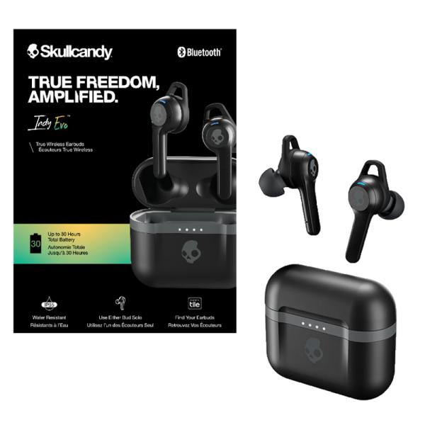 Skullcandy Indy Evo Truly Wireless Bluetooth Earbuds Black
