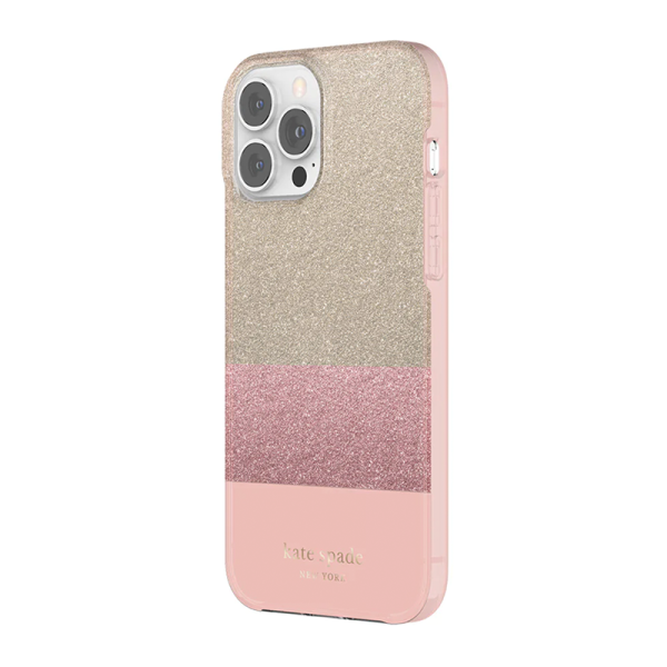 Kate Spade New York Collection Case for Apple iPhone 13 Pro Max () -  Glitter Block Pink for Apple iPhone 13 Pro Max ()