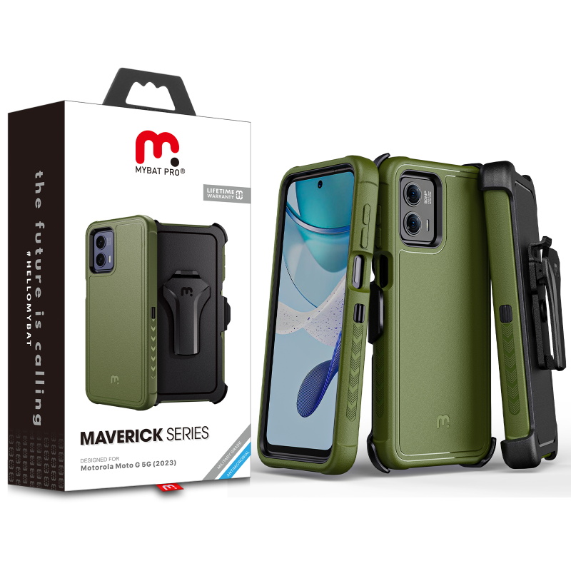 MyBat Pro Maverick Series Case w Holster for Motorola Moto G 5G (2023) - Army Green for Motorola Moto G 5G (2023) MyBat Pro Maverick Series Case w Holster for Motorola Moto G 5G (2023) - Army Green for Motorola Moto G 5G (2023)