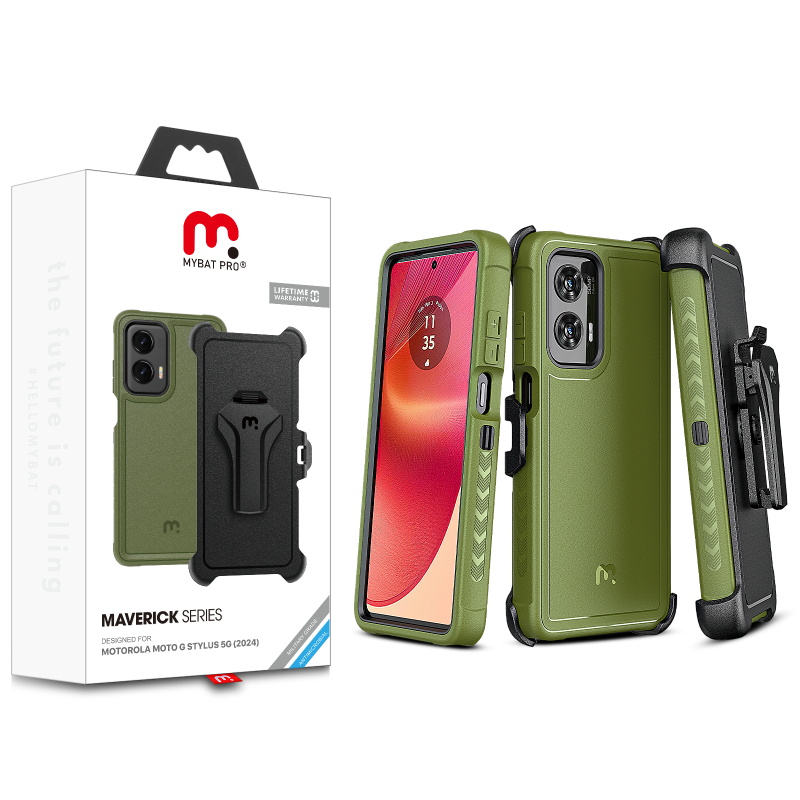 MyBat Pro Maverick Series Case w Holster for Motorola Moto G Stylus 5G (2024) - Army Green for Motorola Moto G Stylus 5G (2024) MyBat Pro Maverick Series Case w Holster for Motorola Moto G Stylus 5G (2024) - Army Green for Motorola Moto G Stylus 5G (2024)