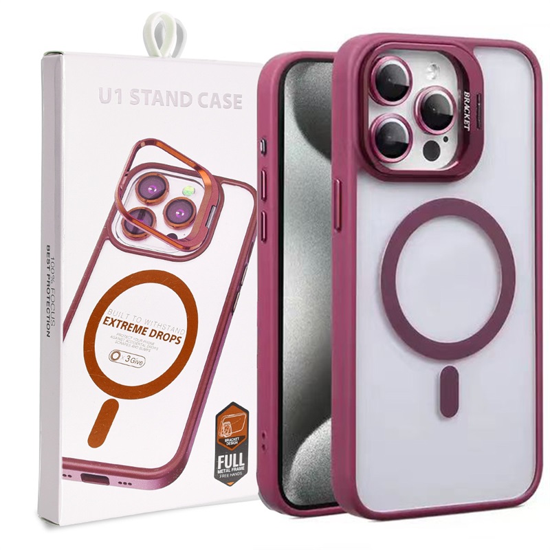Dreamify USA The Compass Series Full Set MagSafe Clear Case for iPhone 15 Pro Max (6.7) - Burgundy for Apple iPhone 15 Pro Max Dreamify USA The Compass Series Full Set MagSafe Clear Case for iPhone 15 Pro Max (6.7) - Burgundy for Apple iPhone 15 Pro Max