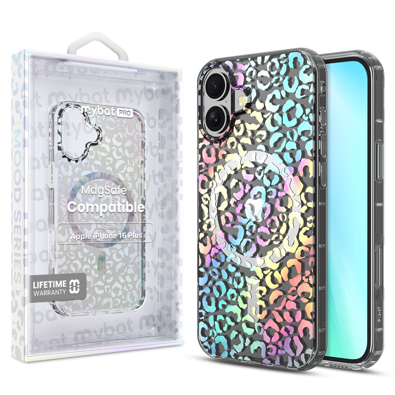 MyBat Pro Mood Series MagSafe Case for Apple iPhone 16 Plus - Holographic Leopard for Apple iPhone 16 Plus MyBat Pro Mood Series MagSafe Case for Apple iPhone 16 Plus - Holographic Leopard for Apple iPhone 16 Plus