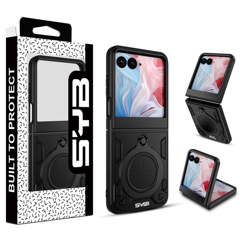 SYB Anti-Drop Hybrid Protector Case (with Ring Stand) for Motorola razr ( 2024) - Black Black for Motorola razr (2024) SYB Anti-Drop Hybrid Protector Case (with Ring Stand) for Motorola razr ( 2024) - Black Black for Motorola razr (2024)