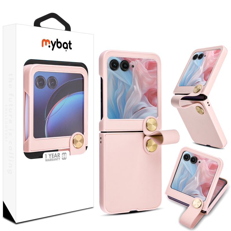 MyBat Leather Protector Case (with Lanyard) for Motorola razr (2024) razr (2025) - Pink for Motorola razr (2025) Motorola razr (2024) MyBat Leather Protector Case (with Lanyard) for Motorola razr (2024) razr (2025) - Pink for Motorola razr (2025) Motorola razr (2024)