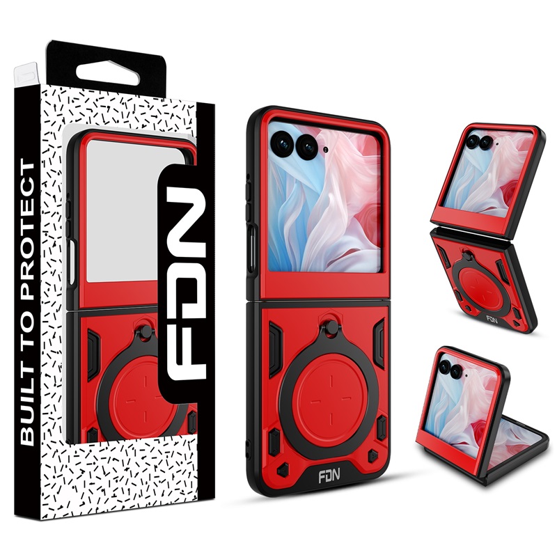 FDN Anti-Drop Hybrid Protector Case (with Ring Stand) for Motorola razr ( 2024) - Red Black for Motorola razr (2024) FDN Anti-Drop Hybrid Protector Case (with Ring Stand) for Motorola razr ( 2024) - Red Black for Motorola razr (2024)