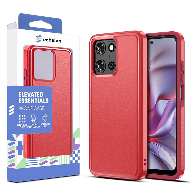 Cover In TPU Per Motorola Edge 30 Ultra - Custodia Protettiva Antigraffio E Antiurto Con Angoli Rialzati (Rosso)
