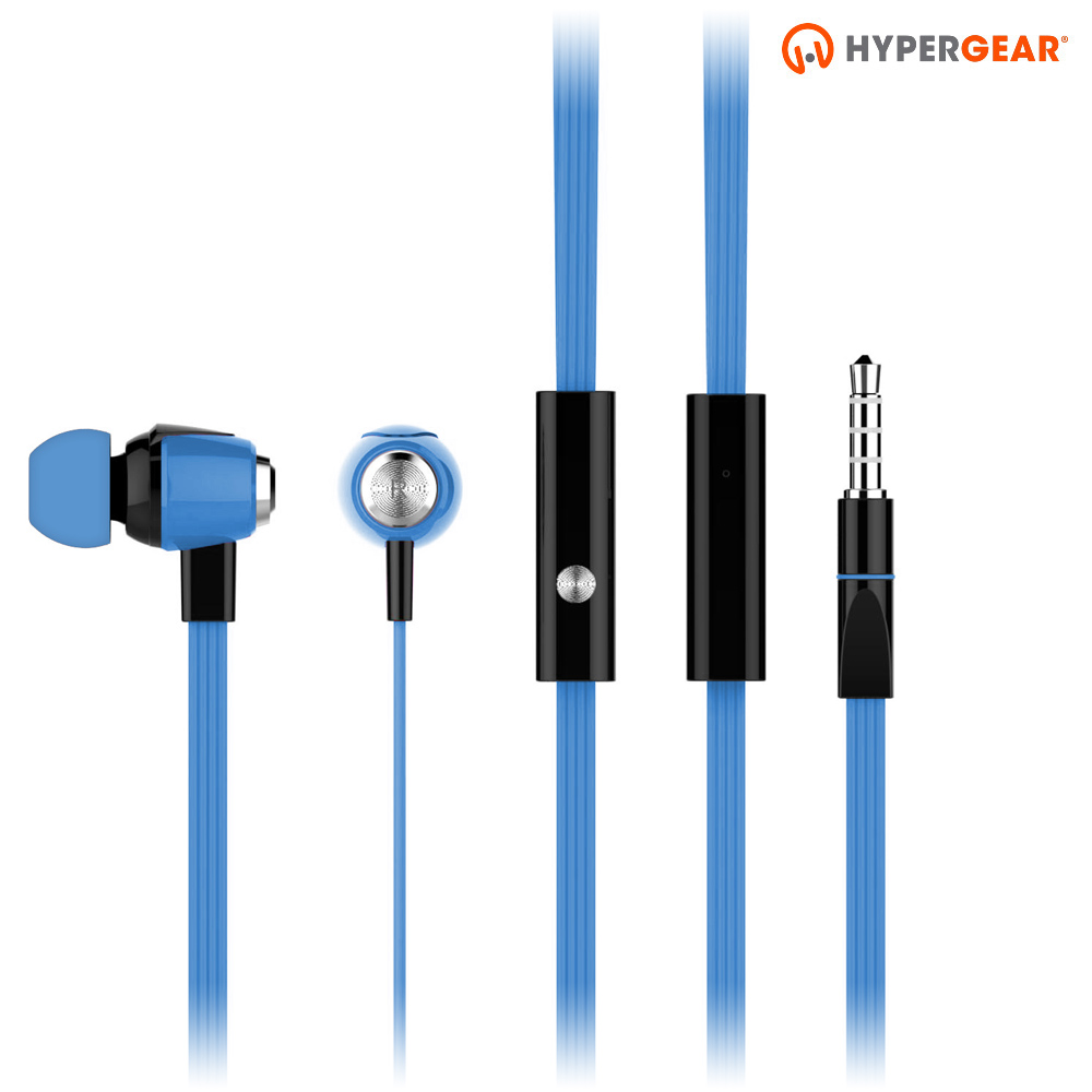 Hypergear dBM Wave Wired Earbuds w 3.5mm Mic - Blue