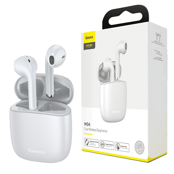 Baseus Encok W04 True Wireless Bluetooth Earphones White