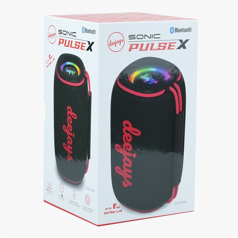 Deejays SNC300 Sonic Pulse X Bluetooth Speaker - Black