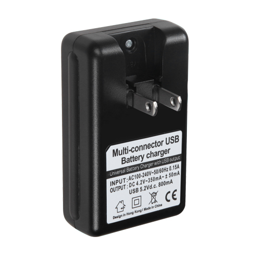 MyBat Multi-connector USB Battery Charger-WP - Black for Blackberry 8520  (Curve) Blackberry 8330 (Curve)
