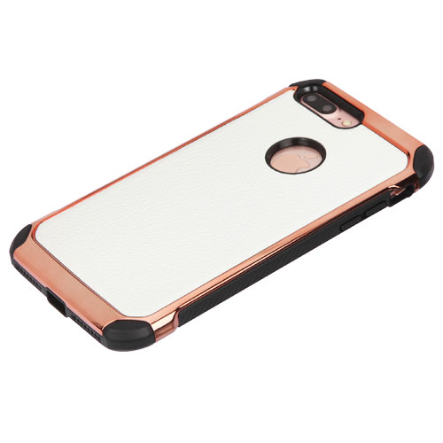Asmyna Astronoot Case - White Lychee Grain(Rose Gold Plating) Black for ...