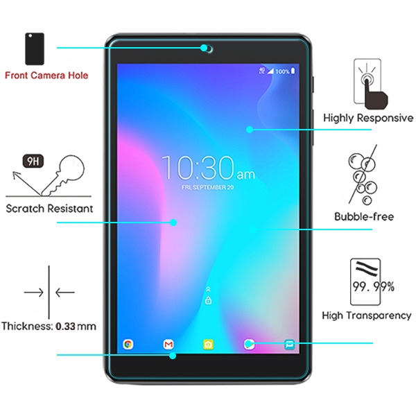 Protector Cristal Joy Tab Kids Pack De 2 Protectores De Pantalla De Vidrio Templado Para Alcatel Joy Tab / Tab 2 / Kids 8 Pulgadas Pack 2 Protectores Supershieldz