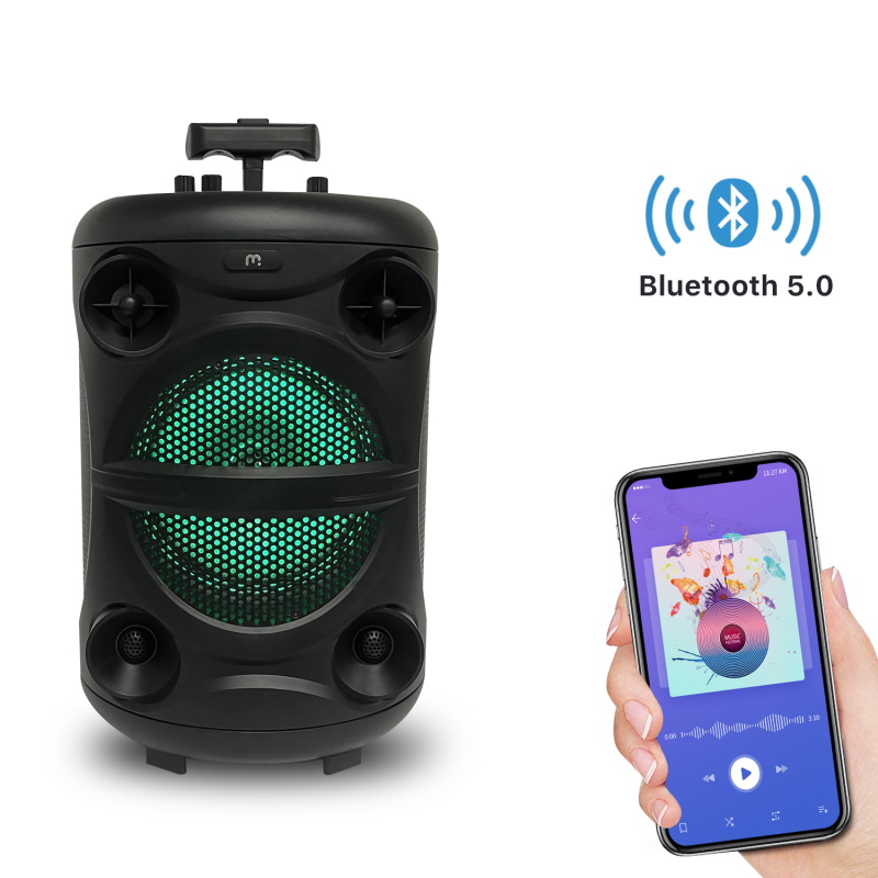 6 Wholesale Round Shape Karaoke Wireless Bluetooth Speaker With Microphone  And Remote For Iphone, Cell Phone, Universal Devices - at 