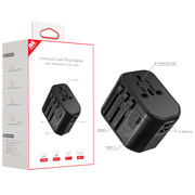 MyBat Universal Travel Plug Adapter(with 3 USB Charging Ports) - Black